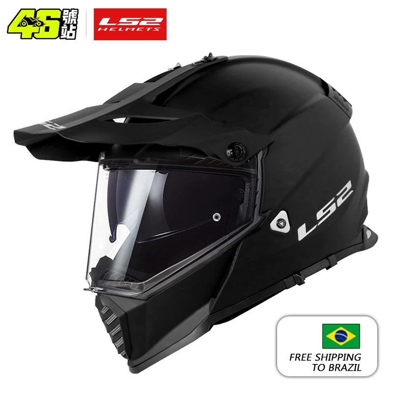 Ls2 Mx436 Twin Shield Moto Cross Helmet Ls2 Pioneer Evo Moto Rcycle Caschi Off Road Capacetes Para Moto Capacete Cross
