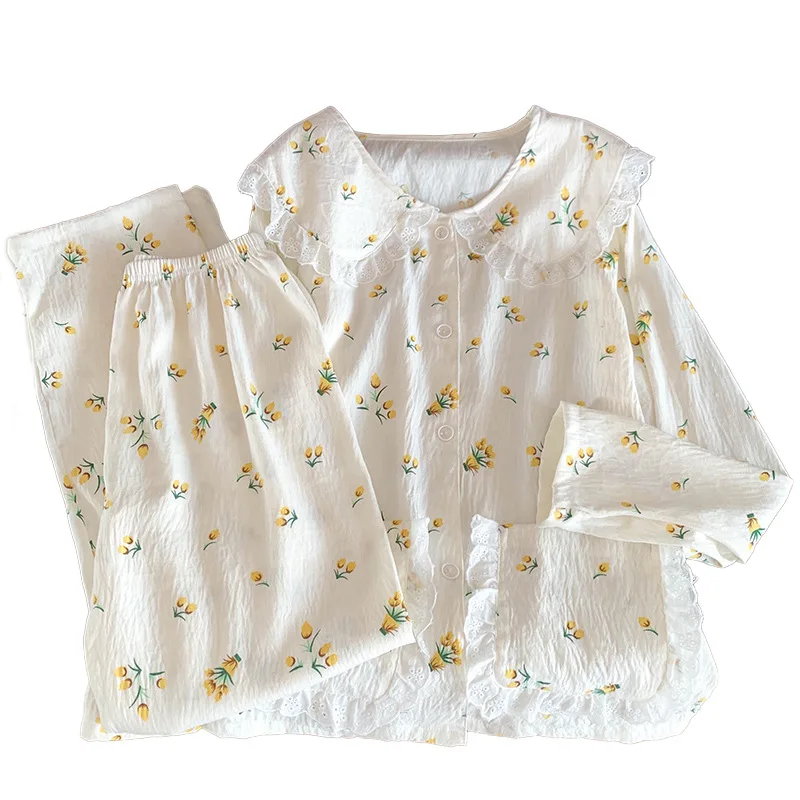 المرأة الربيع والخريف جديد ريفي نمط الغيوم القطن م...