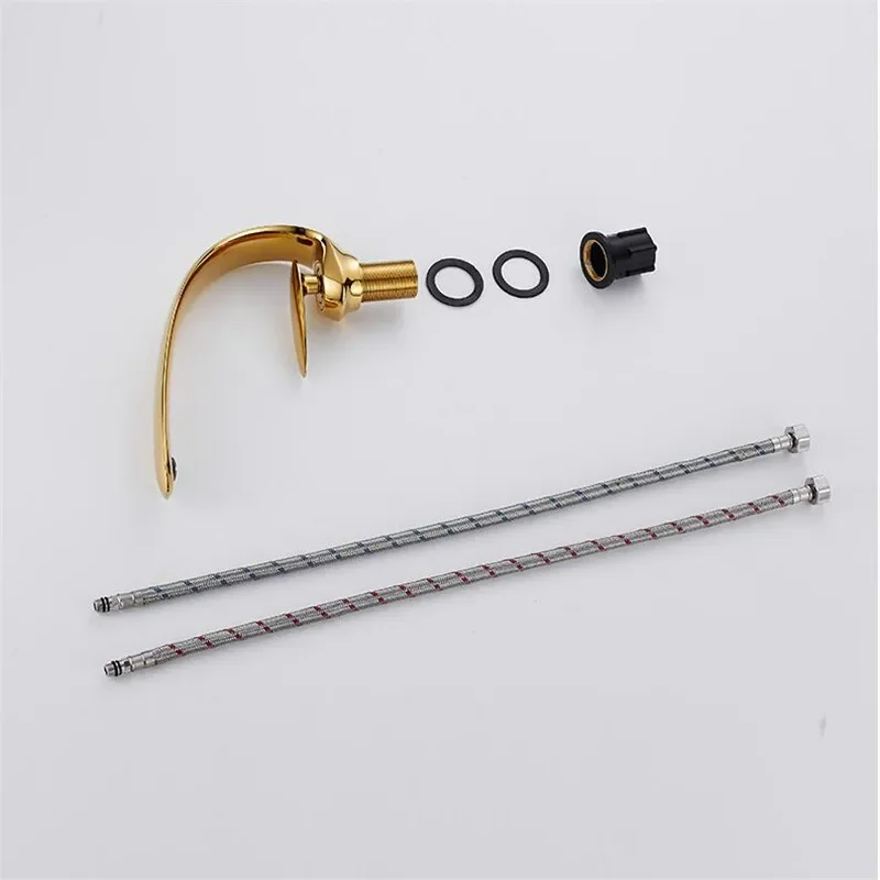 Description Picture 6 of itemBasin Faucet Black Sink Mixer Tap Brass Hot and Cold Rose Gold Wash basin Single Handle Crane For Bathroom