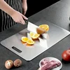 Stainless Steel 3pcs Cutting Boards - BPA-Free Dishwasher Safe Non-Slip Kitchen Boards w/Juice Groove, Rustproof & Space Saving 2