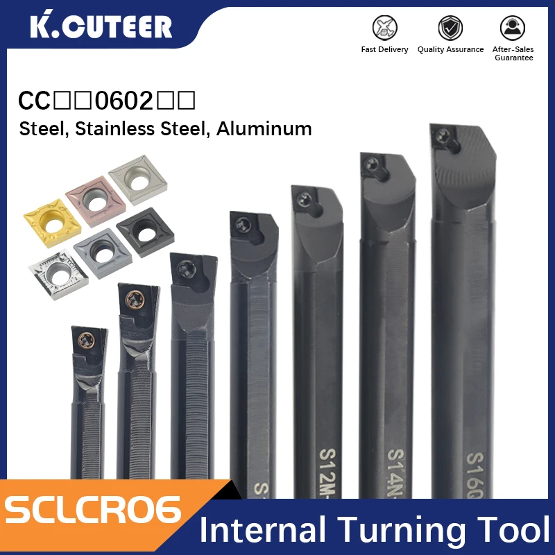 Kit Barre Di Alesatura Per Tornio - 3 Barre Con Inserti CCMT0602 E Chiavi, Per Lavorazioni Interne