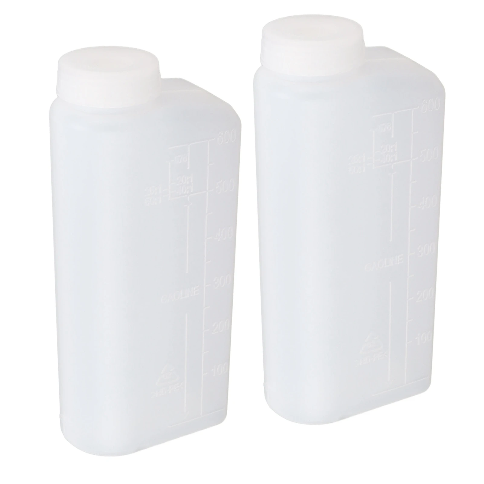 2PCS Oil Mixing Bottle Container 600ML 2 Stroke Oil Petrol Fuel Mix Bottle Professional Stable High Accuracy for Ironing Machine