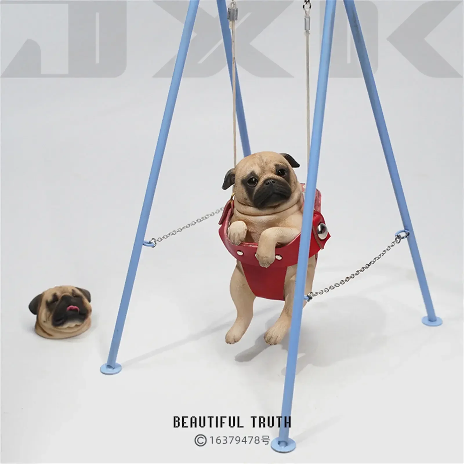 ブランコとパグ Amazon | HiPlay JXK 1/6 ブランコ パグ犬 JXK174A1 動物
