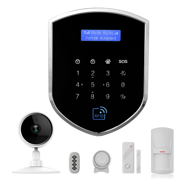 TuyaSmart WIFI 4G GSM Smart alarm security Home Alarm Systems Gateway support Alexa and google