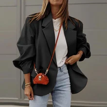 

VONDA 2022 Stylish Spring Casual Poncho Baggy Lapel Coat Outerwears Retro Long Coat Midi Overcoat Woman High Street Long Blazer