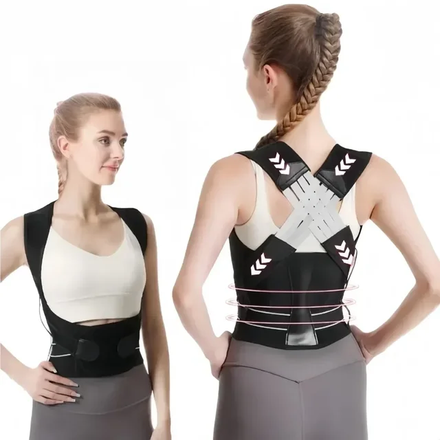 Posture Back Brace Adjustable Back Support Strap to Men and Women Prevent Spinal Distortion and Hunchback Suitable for Gym Body 4
