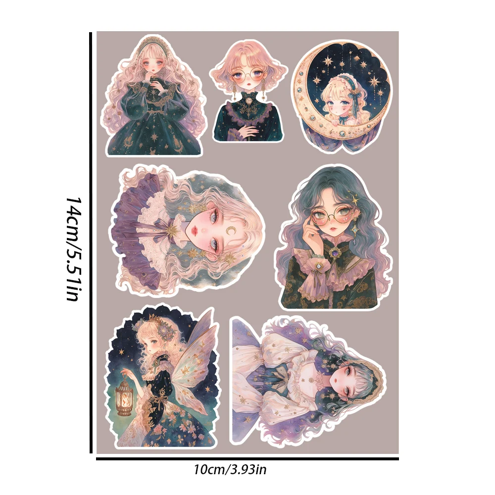 Girly Series: 84-Piece Self-Adhesive Sticker Set for Creative DIY Crafts and Scrapbooking