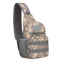 Outdoor Tactical Camouflage Chest Pack for Men - Nylon Hiking, Hunting & Fishing Backpack (Acu)