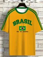Summer Men's T-shirt with Brazilian print crewneck Casual and comfortable T-shirt as a gift Outdoor short-sleeved summer T-shirt 6