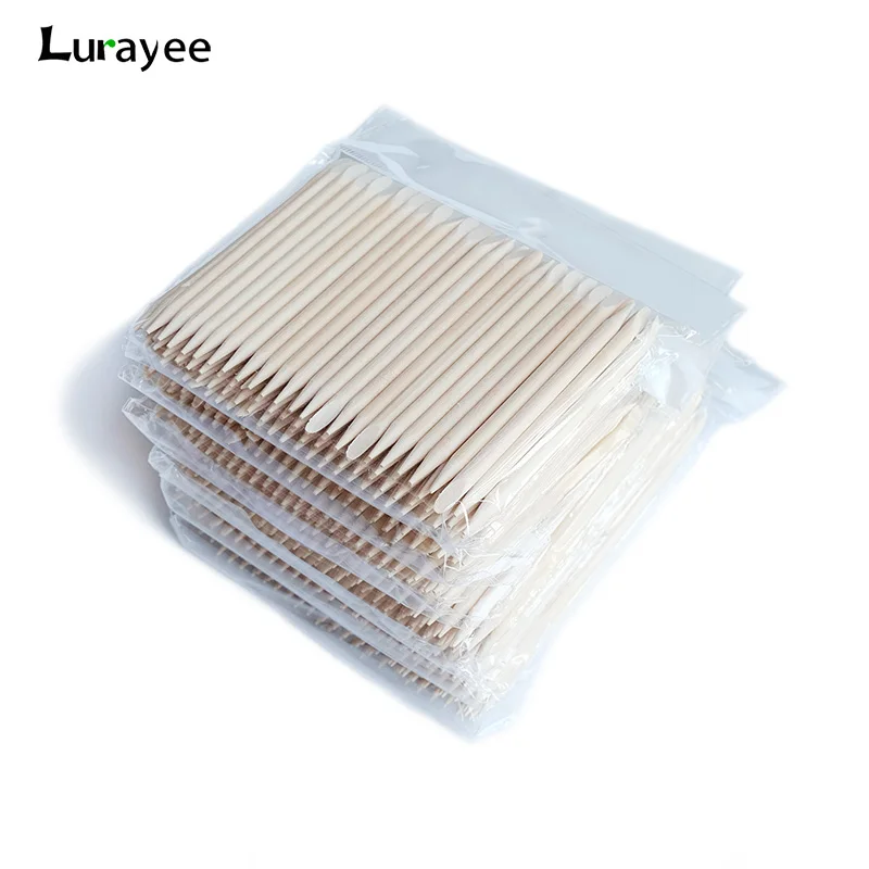 300/400Pcs Bastoncini Di Legno Arancione Nail Cuticola Pusher Remover Cleaner Strass Decorazione Picker Nail Art Strumenti Per Manicure