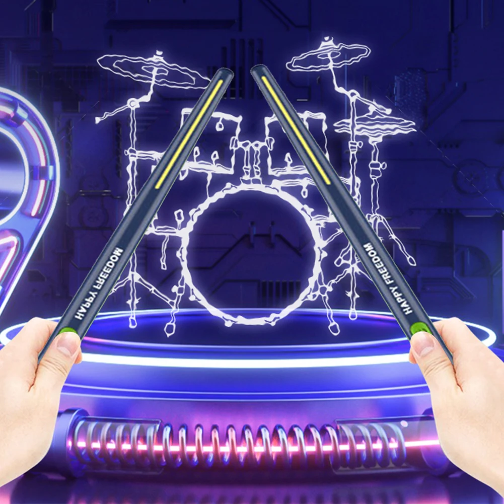 Description Picture 6 of itemVirtual Air Drum Set Portable Electronic Virtual Air Drum Drumsticks Pedals Professional Gift for Adults Kids