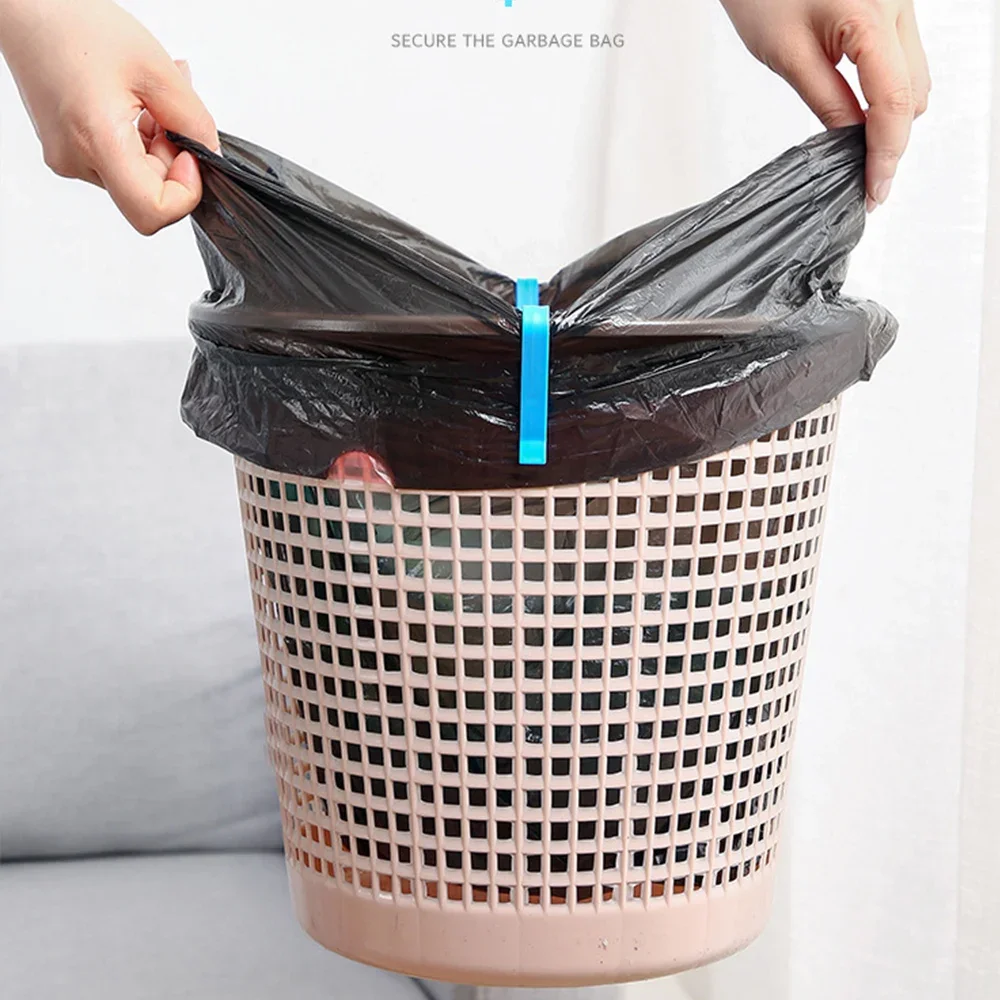 Garbage Bin Clip Trash Bag Fixed Clip Holder 12/2Pcs For Kitchen Bathroom Organizer Household Storage bread bag clips,kitchen bag clips,sealing clips,storage bag clips,bag clips