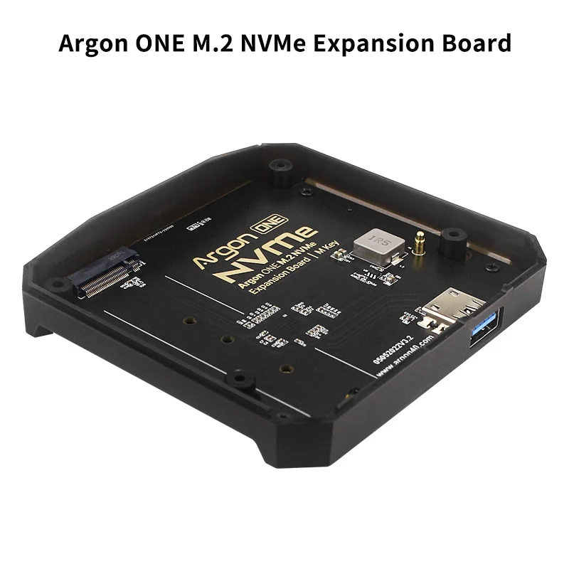 Raspberry Pi Expansion Board Argon ONE M.2 Aluminum Bottom Case USB 3.0 to M.2 SATA NVMe SSD Adapter for Argon ONE Case