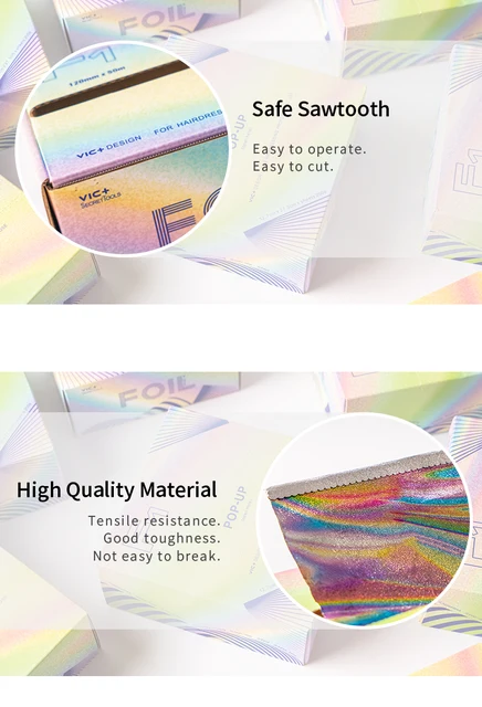 Colorful Embossed Roll Aluminum Foil, Hair Foils for Highlighting