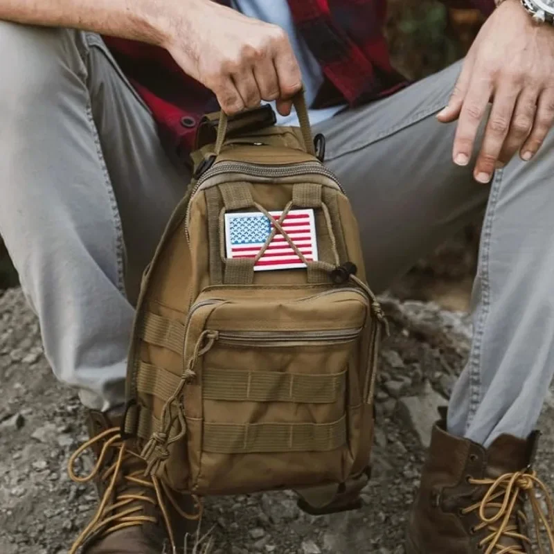 Men's Tactical Pack Sling Backpack Waterproof EDC Chest Bag for Outdoor Hiking Camping Hunting Trekking Travelling