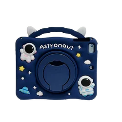 Kids Cartoon Silicone Tablet Case Stand - iPad Air (11 inch) (360 Spaceman)