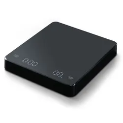 Precision Digital Coffee Scale with LED Timer and USB Rechargeable Display - 3Kg (Black)