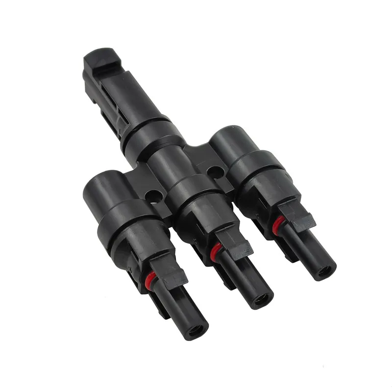 A Pair Solar PV Photovoltaic Solar Connector 3 to 1 T Branch IP67 Male And Female 100% PP0 Parallel DIY Kits System Wiring Cable Connectors Wire Connectors DC Connectors DC Power Connectors Power Connector Plug Adapter Power Connector Adapter