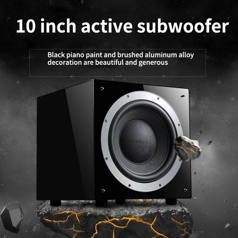 

200W 10-inch Active Subwoofer Speaker Home High-power Home Theater HiFi Fever Audio Super Subwoofer High Fidelity Audio Box