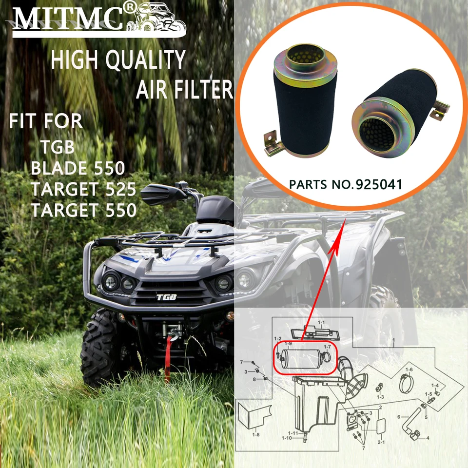 Filtre à Air Pour TGB BLADE 550 / TARGET 525-550 - Pièce De Rechange Qualité