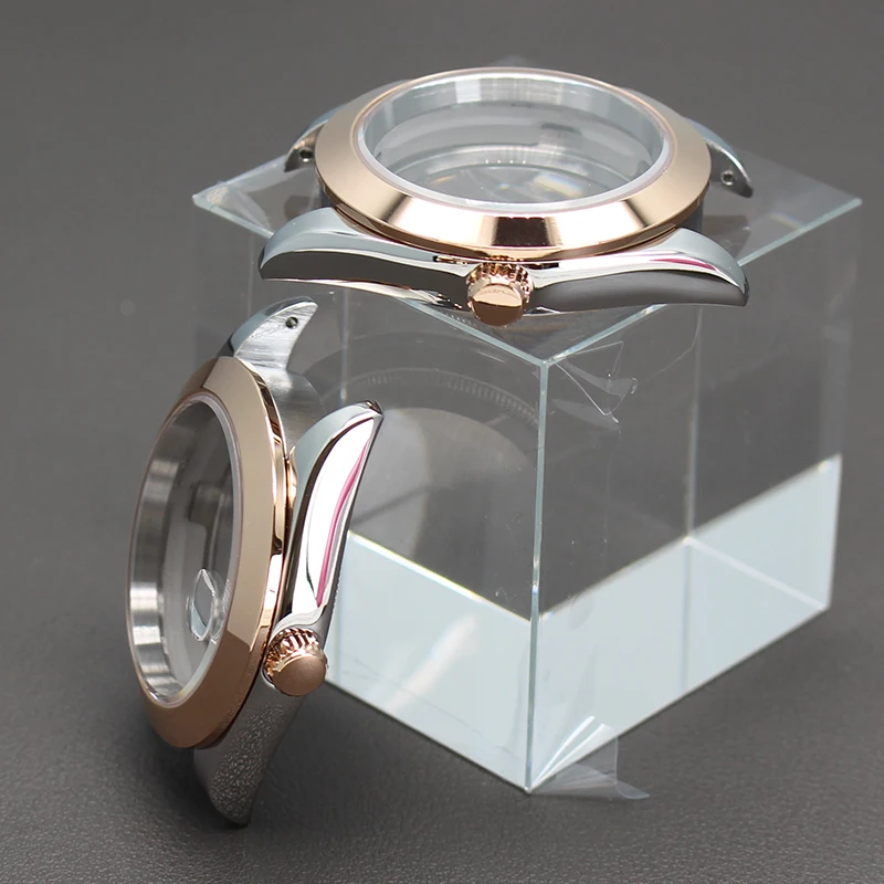 

36mm 40mm Watch cases For Oyster Day Date Sapphire Crystal Glass For Seiko nh34 nh35 nh36 nh38 Miyota 8215 Movement 28.5mm Dial