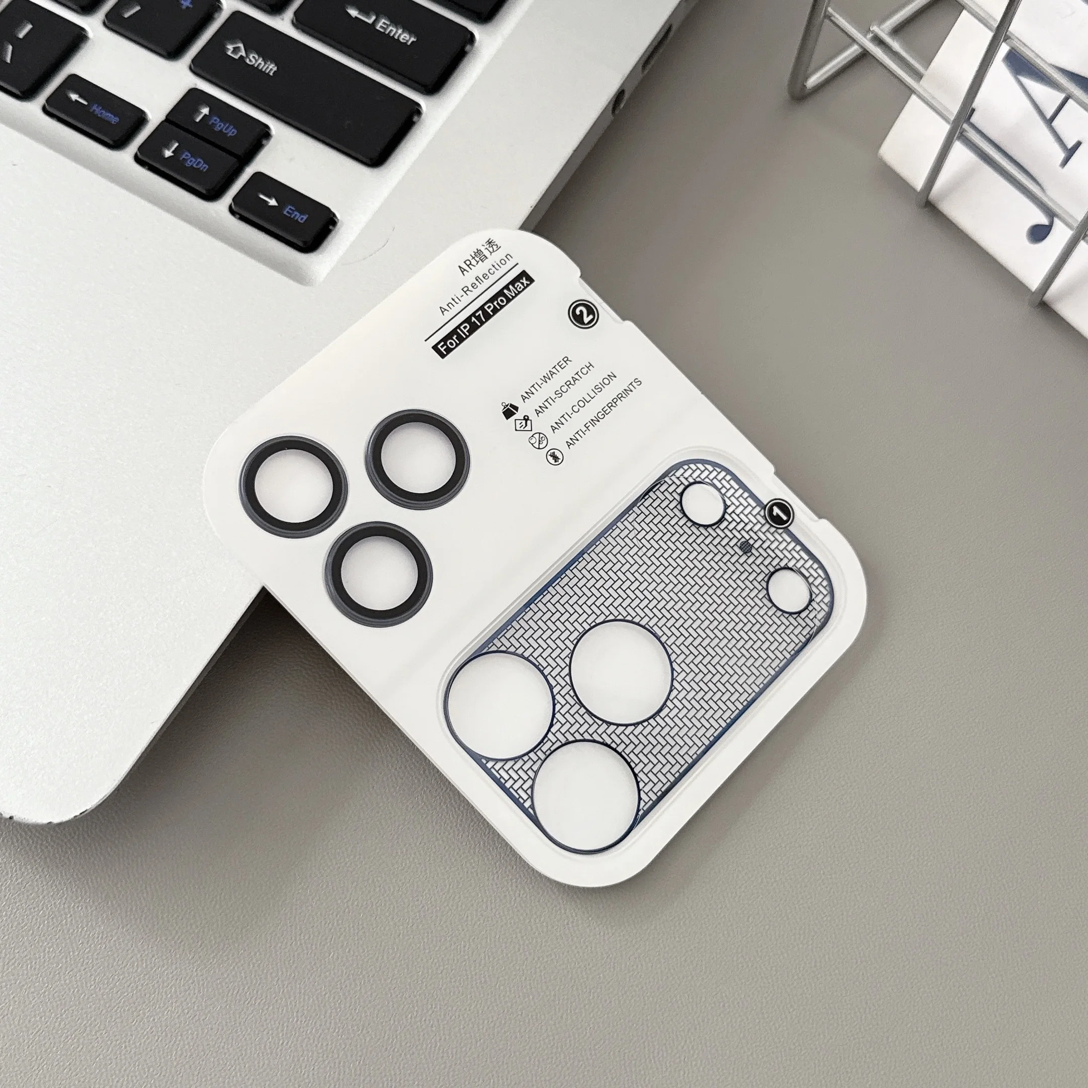 Premium Camera Lens Protector with Wing Net Design - Tempered Glass Luxury Stickers