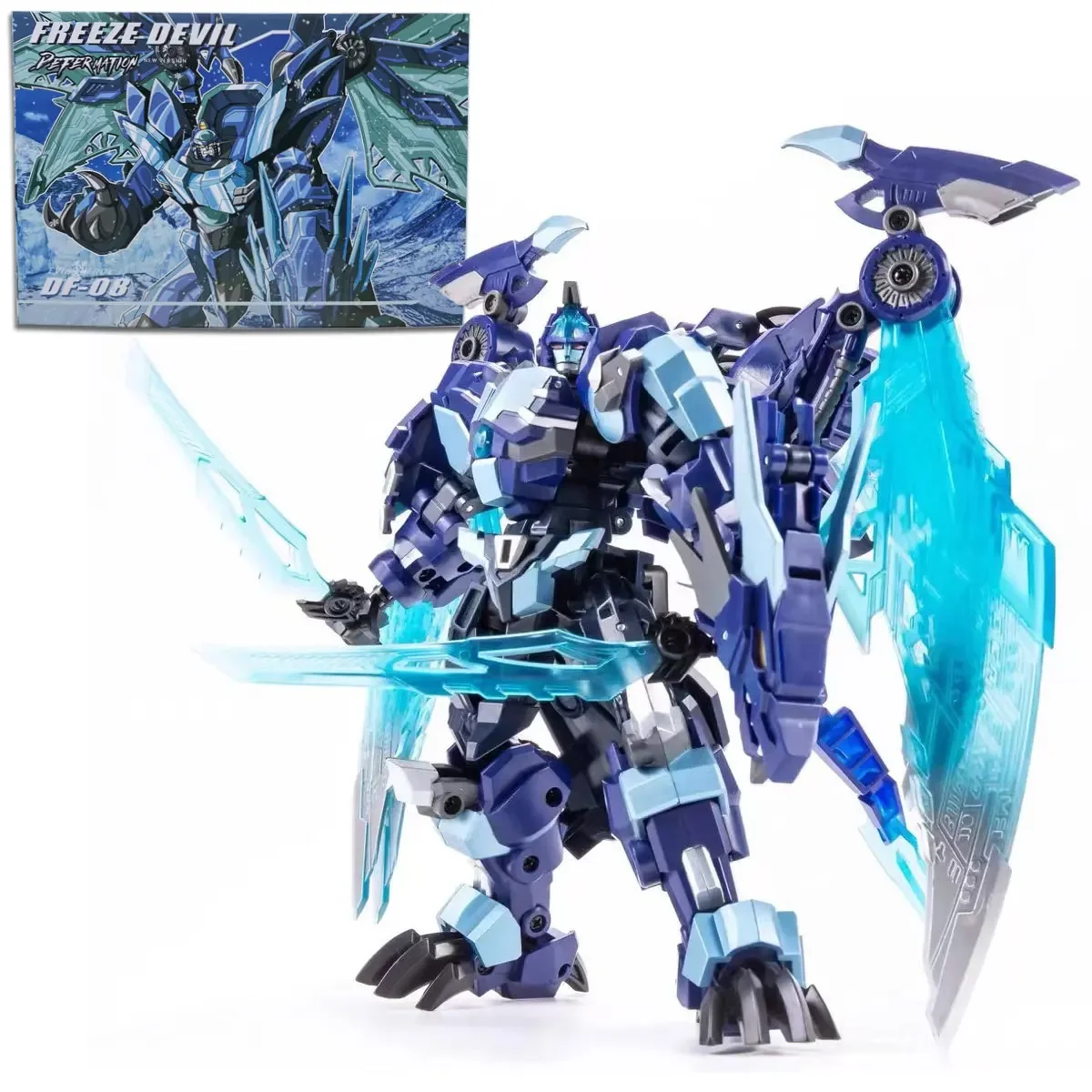 

New Jinbao Transformation Flame Dragon 8871 KO Red Dragon Deformation Figure Toys Model PE DF07 DF-07