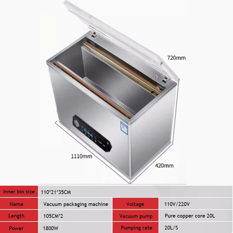 Vacuum packaging machine Commercial Full-Automatic Stainless Steel Wet And Dry Plastic Food Equipment Keeps Fresh Sealing Maker 4