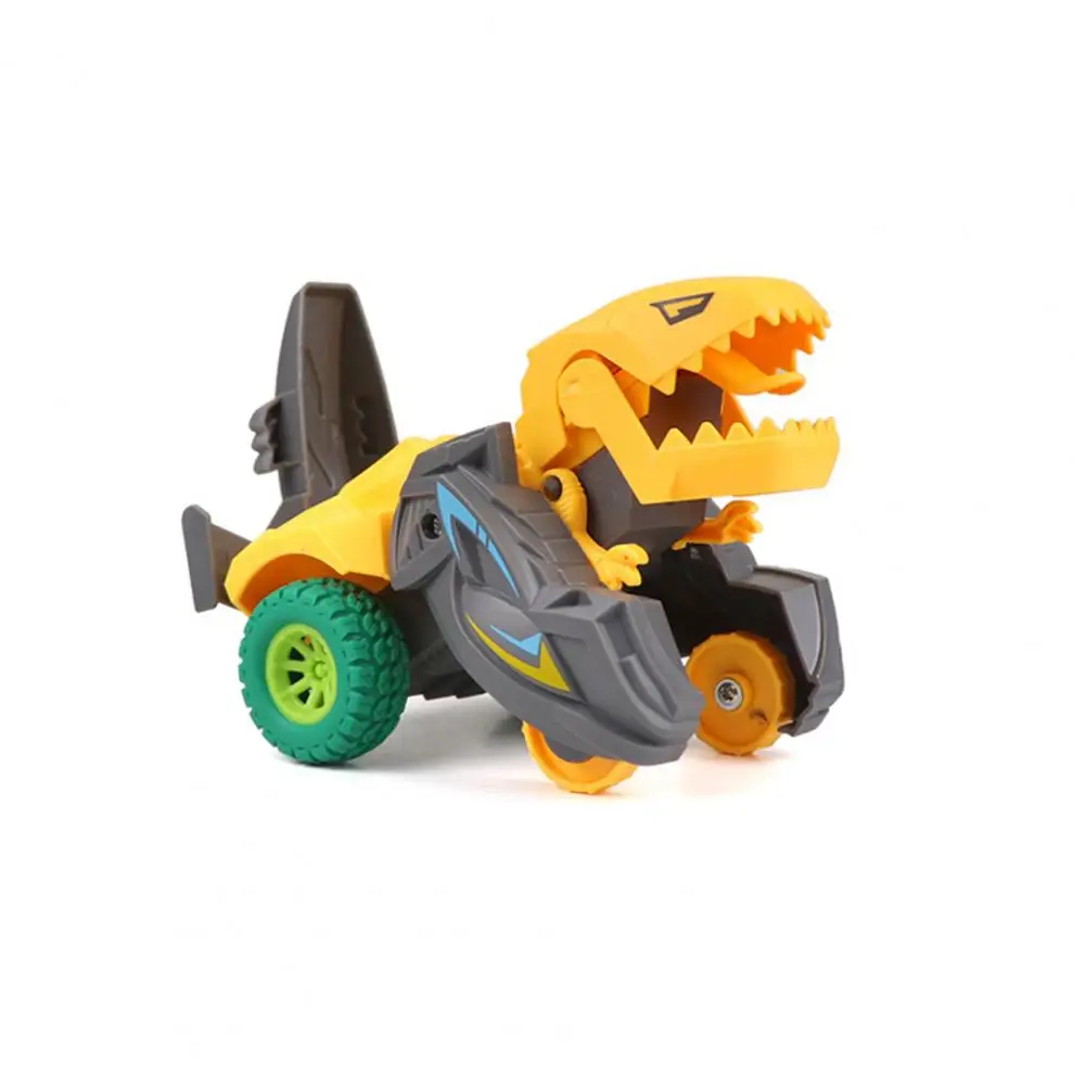 

Racing Car Toy Rotating Fall Resistant Entertainment 2 in 1 Cartoon Dinosaur Transformation Car Toy Birthday Gift