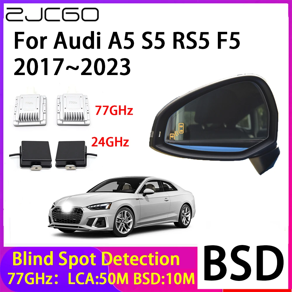 

ZJCGO Car Blind Spot Detection BSD Mirror Rear Radar Detection System for Audi A5 S5 RS5 F5 2017~2023