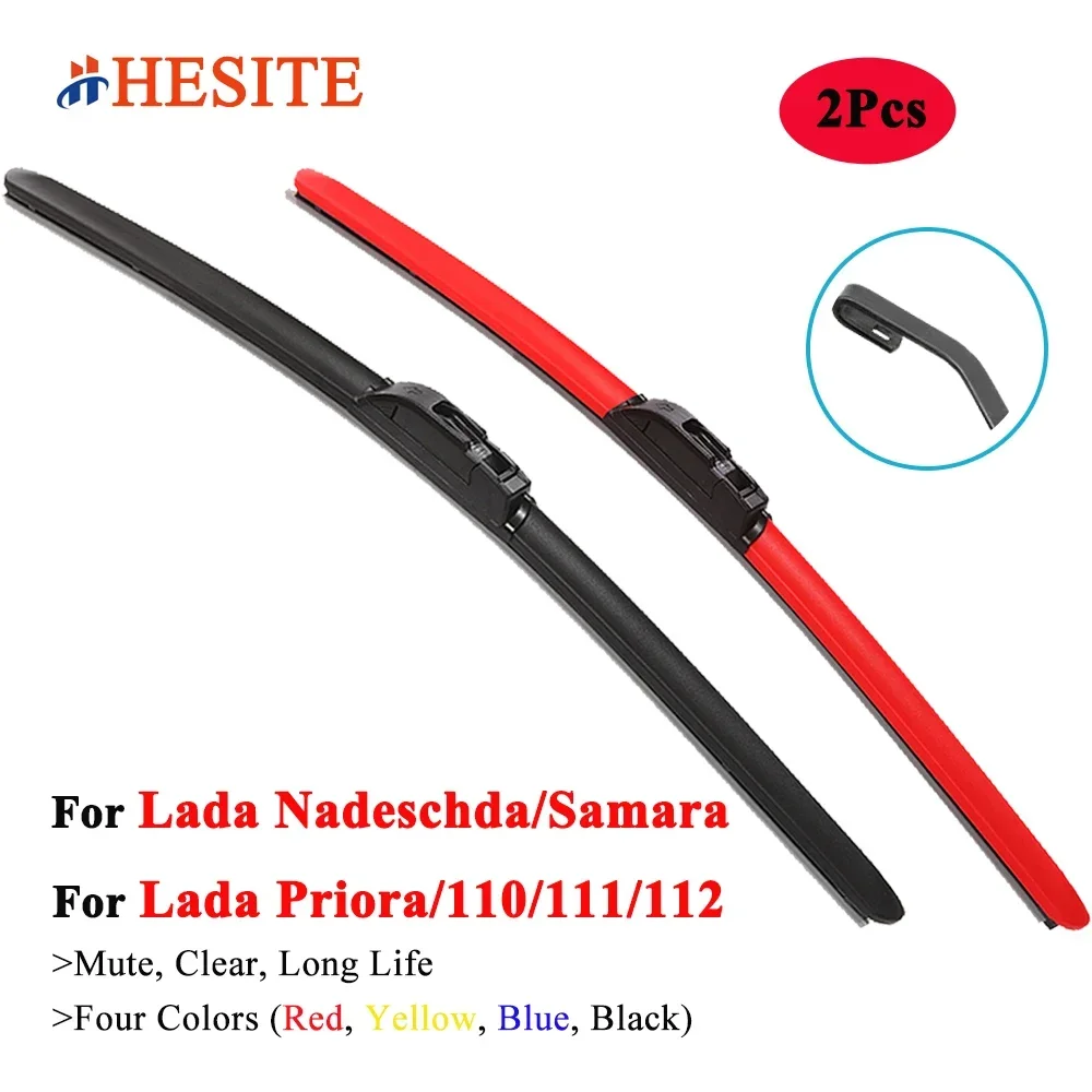 

HESITE Colorful Wiper Blades For Lada Priora 110 111 112 Nadeschda Samara 1989 1995 1999 2000 2002 2005 2007 2008 2010 2012 2015