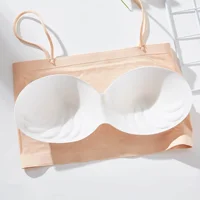 Taille confortable beauté dos enveloppement poitrine bustier tubulaire fille sans anneau en acier Camisole soutien-gorge sous-vêtements nouvelle femme Simple beauté dos 4