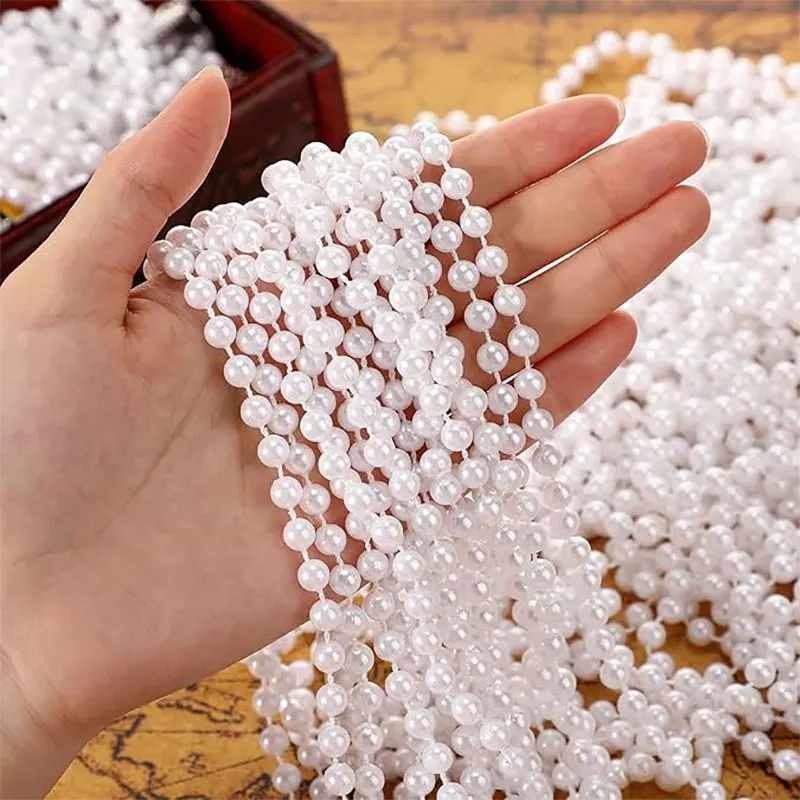 Pearl Bead String Imitation Pearls Chain Craft Fishing Line Garland Decor 2/5/10Meters 3/4/5/6/8mm