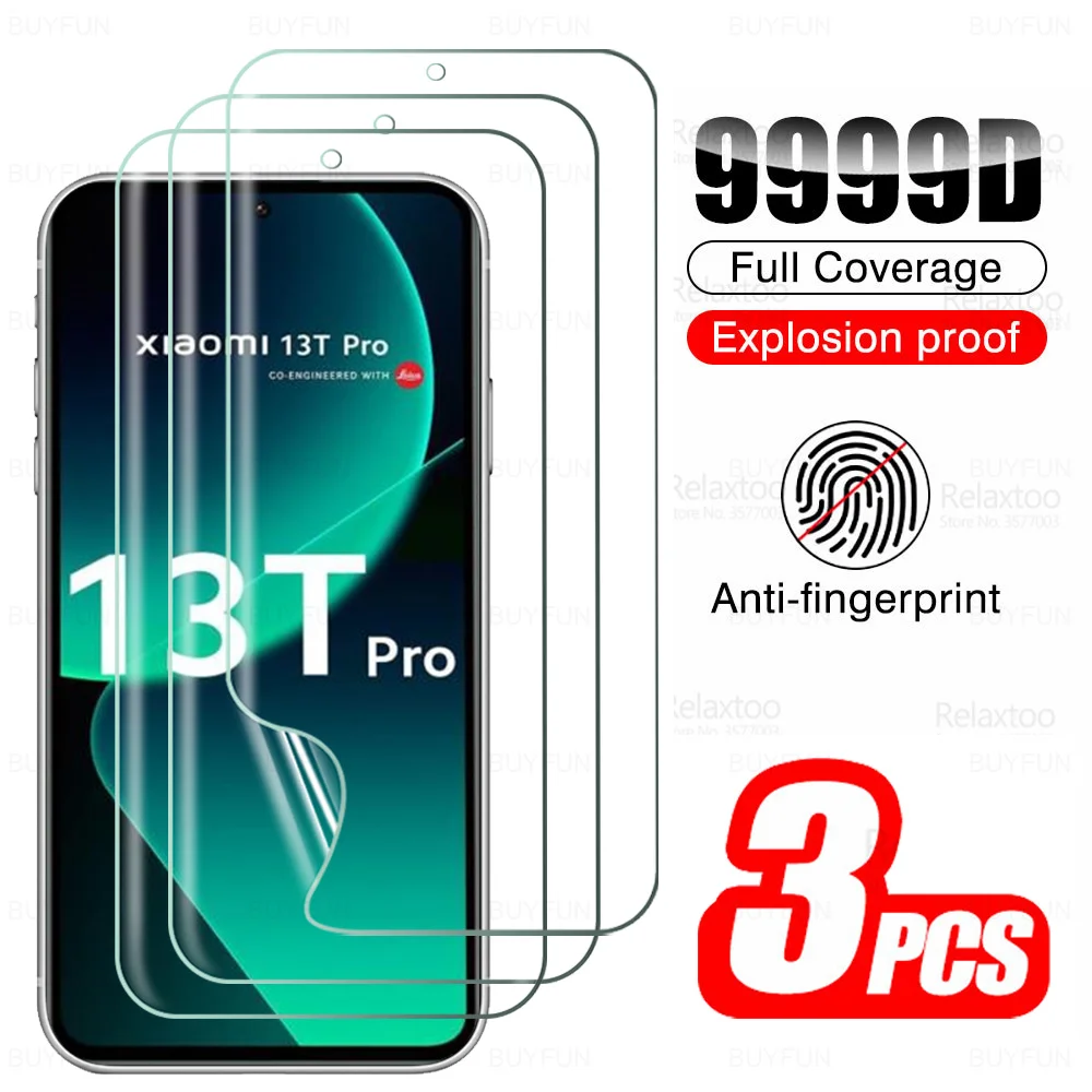 3Pcs Full Glue Cover Hydrogel Film Per Xiaomi 13 T Pro 5G Screen Protector Xiaomi13T Xaiomi Mi 13Tpro 13 T T13 Mi13T Muslimate