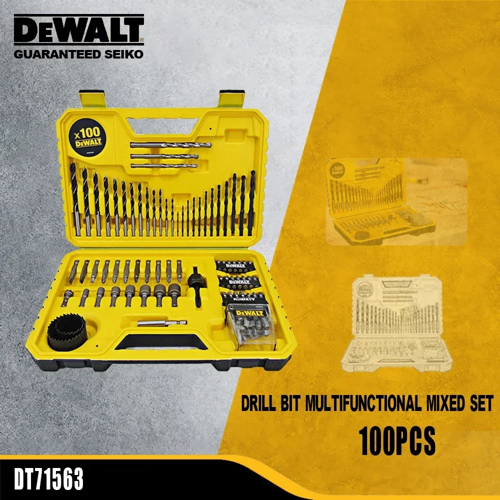 

Dewalt DT71563 Metal Drill Bit Set 100pcs HSS Steel Multifunction Mixed Sets for Home DIY Carpentry Furnish and Electric Working