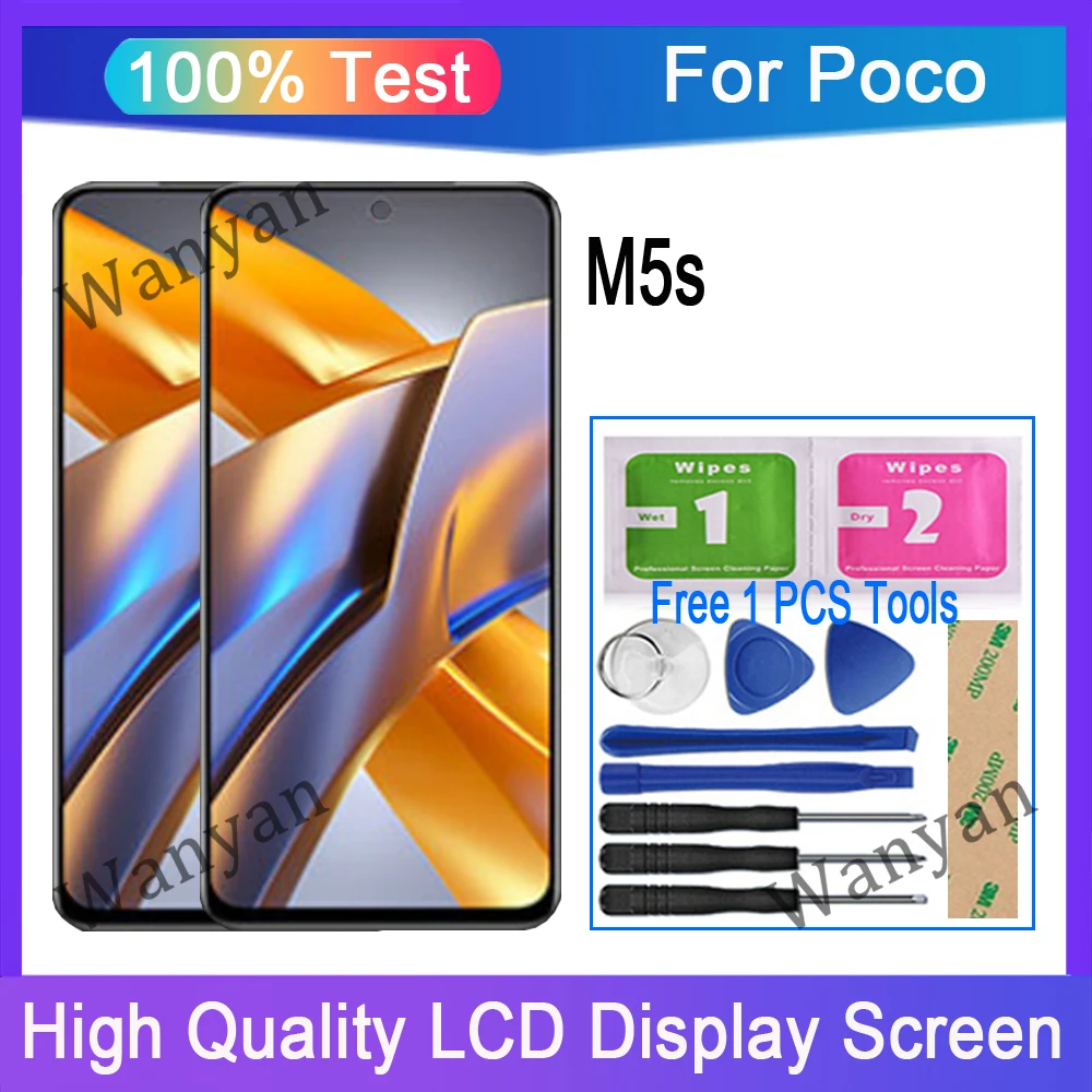 

Original AMOLED For Poco M5S LCD Display Touch Screen Digitizer Replacement