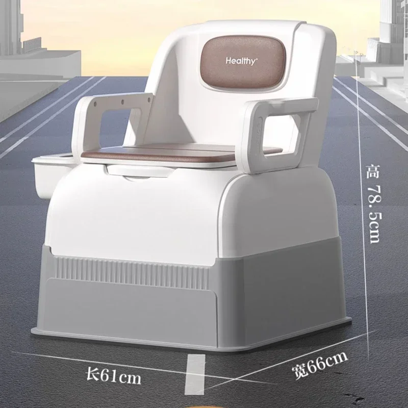 Odor-Resistant Portable Toilet, Easy Night Access Commode, Bedside Elderly Seat, Removable Pregnancy Toilet,   Sanitation Seat 2