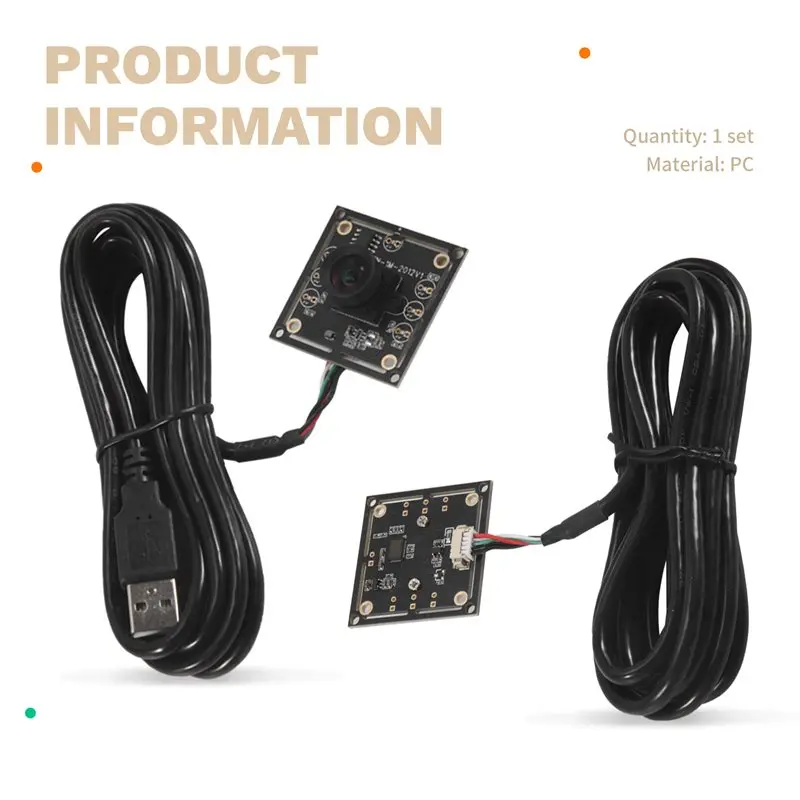 6Pcs 100도 카메라 모듈 1MP OV9732 1280X720 USB 무료 드라이버 수동 초점, Winxp/7/8/10용 2미터 케이블 포함
