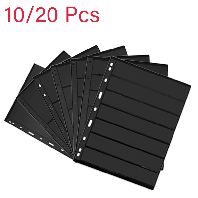 

10/20 PCS Card Album Pouch Collection Album Collection Card Album Replacement Inside Flipchart Binder Black Storage Page Binder