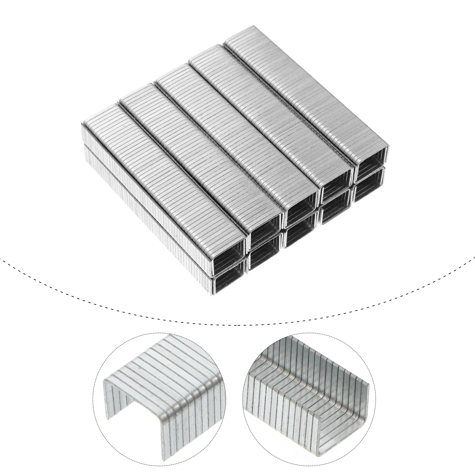 5000개 강철 못, 건축 및 공예용 헤비듀티 도어형 스테이플, 정밀 포인트, 부드러운 피어싱, 실버 메탈