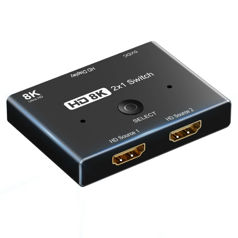 

8K Switcher Hd2.1 Converter 2 In 1 Out Splitter Support Power Management Multi-Function Portable Distributor