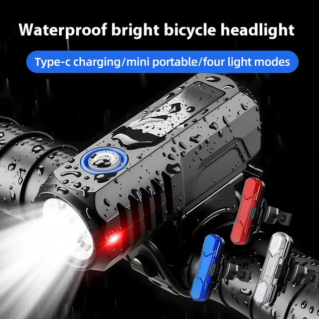 Super Bright LED USB Bike Light Set – Front & Rear Waterproof 1