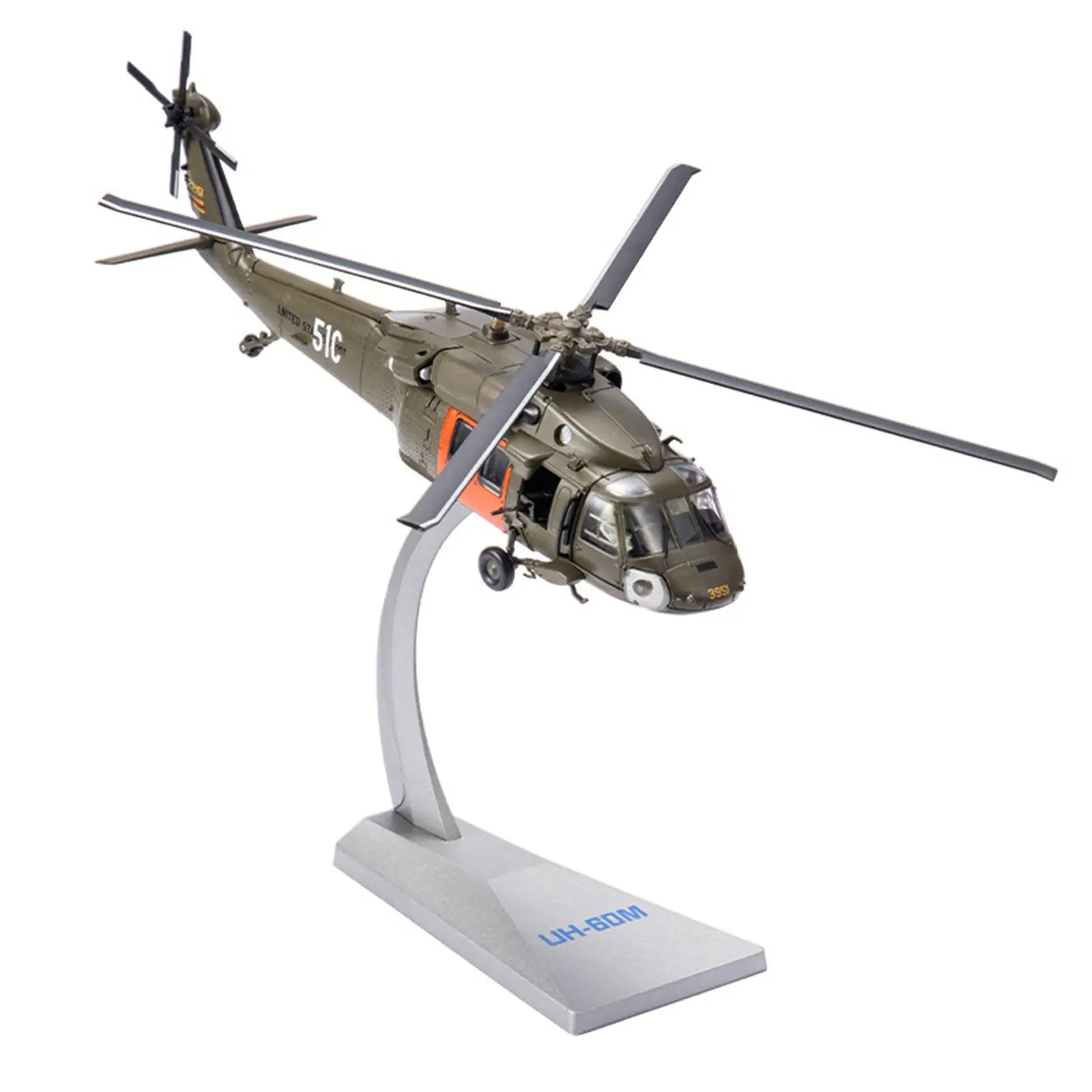 

1:72 UH 60 Black Hawk Aircraft Model with Display Base Kids Adults Toy Souvenir Simulation Retro Plane for Living Room Bookshelf