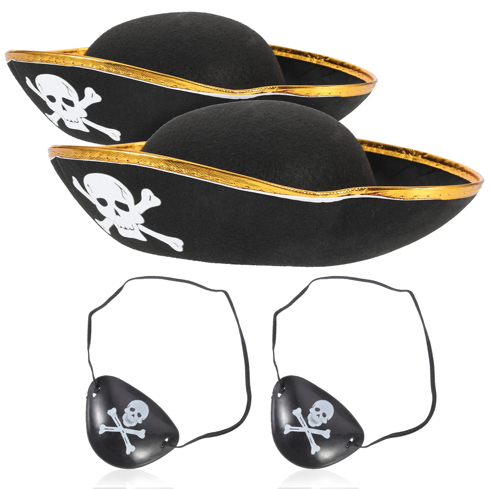 

Pirate Hat Pirate Eye Patch Classic Skull Print Cosplay Pirate Captain Hat Pirate Eye Patch Adults Kids Pirate Accessories