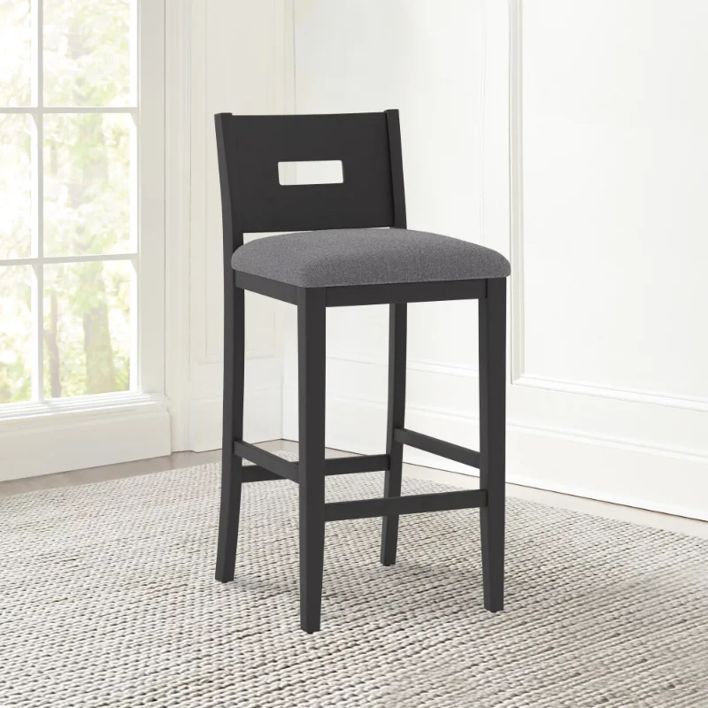 

Allbritton Wood Bar Height Stool, Antique Walnut Sillas Para Barra De Cocina