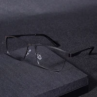 Mens Metal Reading Glasses Frame High Quality Square Presbyopic Spectacles Eyeglasses With Blue Light Lens+75+125+175+225+275 6