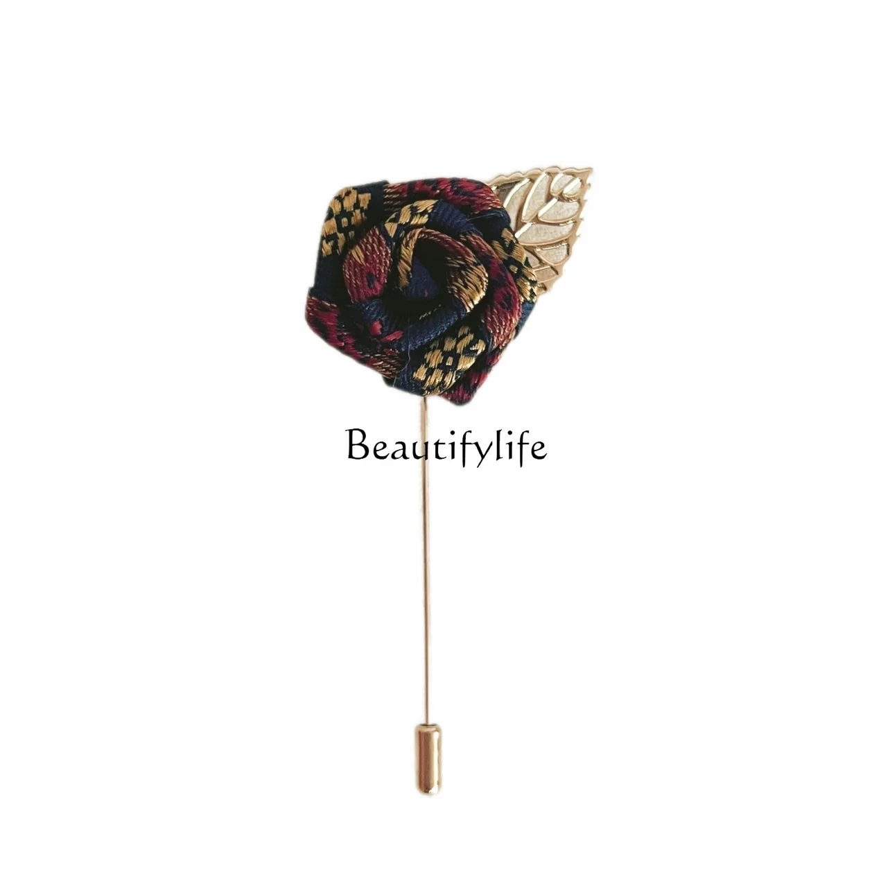 

Fashion Banquet Formal Dress Suit Accessories Fabric Roses Brooch