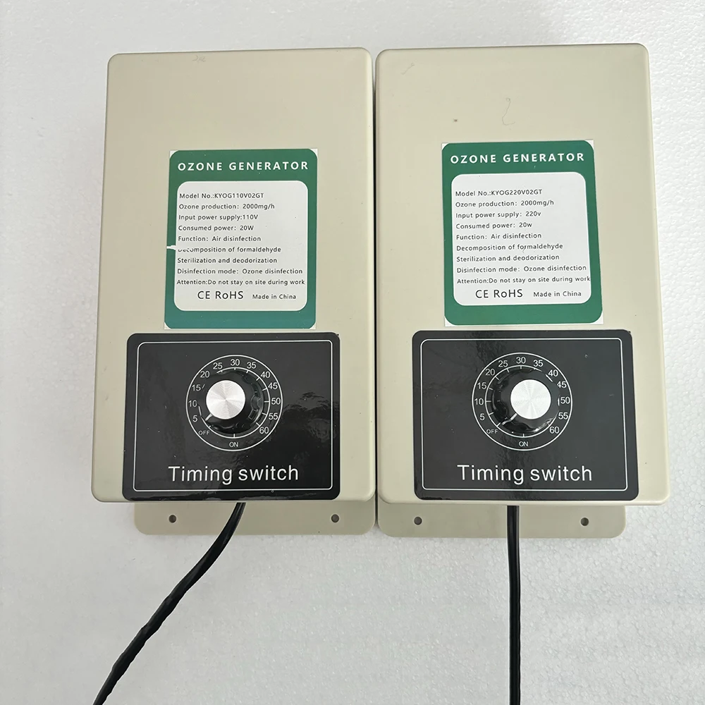 2000mg/h Ozone Generator Machine Home Air Water Purifier for Oil Fruits Vegetables Meat Food With Timer EU/US Plug ozone generator machine