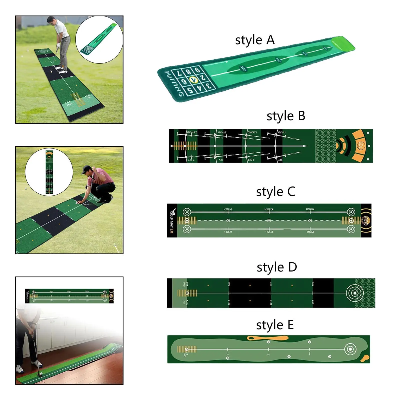 Description Picture 5 of itemGolf Putting Mat Golfing Supplies Portable Training Aid Improve Golf Skills Golf Accessories for Indoor Park Garden Office Home
