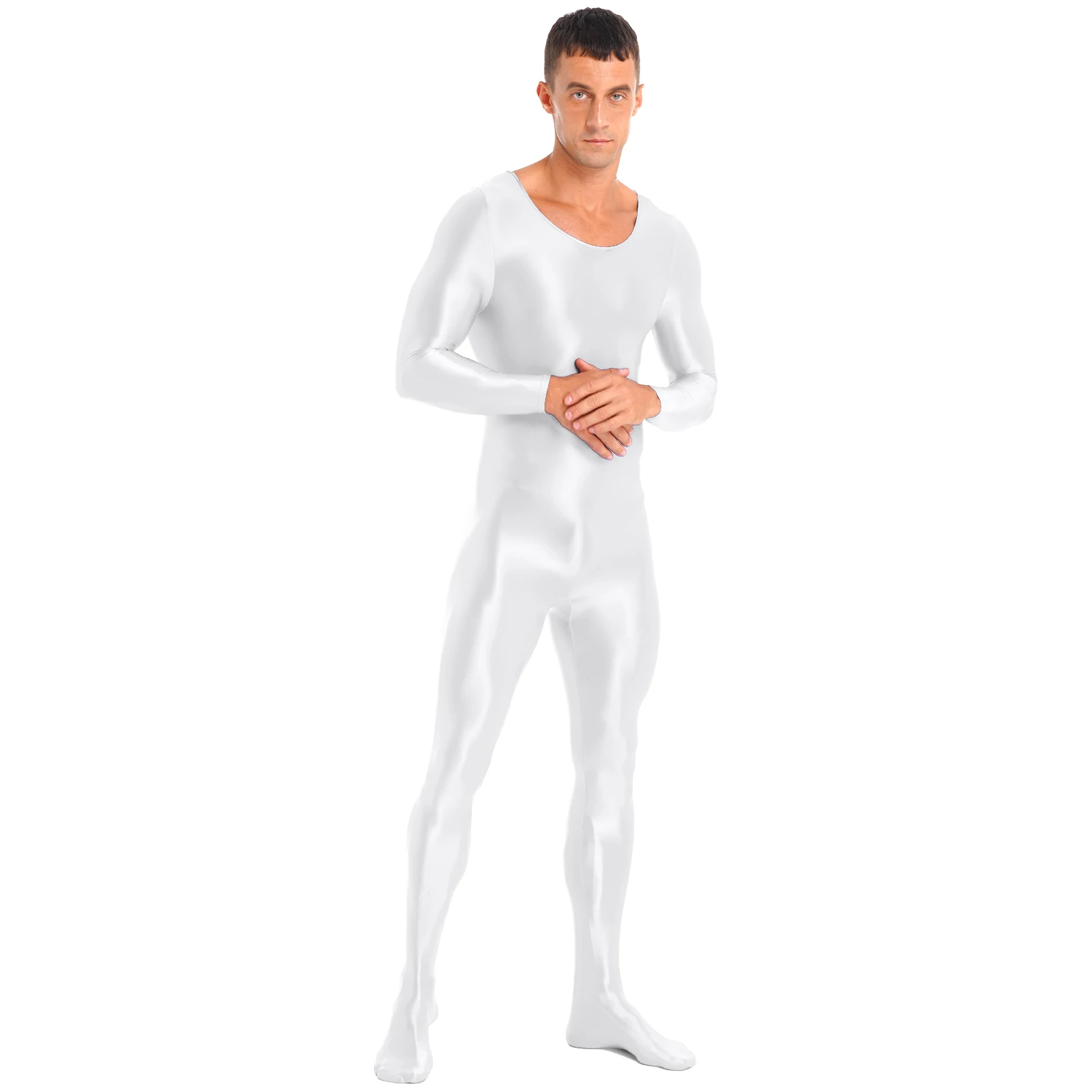 Men's Swimsuit Swimwear Full Body Bodysuit Solid Color Sleeveless Leotard Slim Fit Lingerie Bodystocking Pole Dance Clubwear